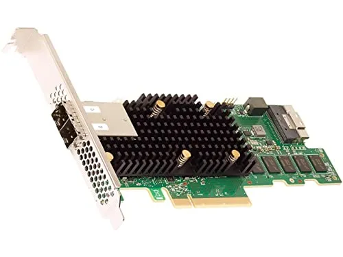 BROADCOM MegaRAID 9580-8i8e - Controller di archiviazione (Raid), 16 canali, SATA 6Gb/s, SAS 12Gb/s, PCIe 4.0 (NVMe) - Raid 0, 1, 5, 6, 10, 50, JBOD, 60 - PCIe 4.0 x8