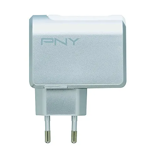 PNY P-AC-2UF-SEU01-RB Caricabatteria Dual Fast Charger, 17 Watt, Bianco