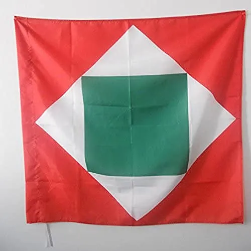BANDIERA REPUBBLICA ITALIANA 1802-1805 90x90cm - BANDIERA ITALIA ANTICA 90 x 90 cm foro per asta - AZ FLAG