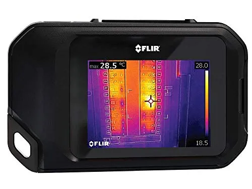 Flir C3 Termocamera Professionale Potente e Compatta con Wi-Fi, Misura Temperature Fino a 150 °C (302 °F), Touchscreen 3", Tecnologia Brevettata Msx, 125 X 80 X 24 Mm, Nero