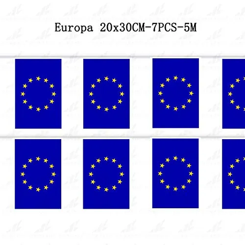 Durabol - Catena con bandierina dell'Europa Comunità autonome della Spagna 7 bandierine 20 x 30 cm - 5 metri (Europa)