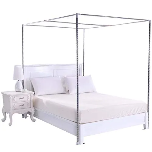 LLGHT Porta Zanzariera Quattro Giroletto per Baldacchino, Giroletto A Baldacchino in Acciaio Inox, Telaio per Baldacchino, Telaio per Letto Singolo/Matrimoniale/King-Size (Size : 1.8×2.2m Bed)