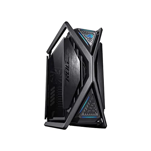 ASUS ROG Hyperion GR701, Case Gaming E-ATX, Full Tower in Alluminio, Pannelli Tool-free, Illuminazione RGB, Supporto per Dissipatori da 360 mm, Compatibile con Schede Grafiche fino a 460 mm, Nero