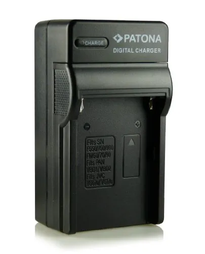 PATONA 3in1 Caricatore NP-FM50, NP-FM55H, NP-QM51 compatibile con Sony Cybershot DSC-F707 DSC-F828 DSLR-A100 MVC-CD400 MVC-CD500
