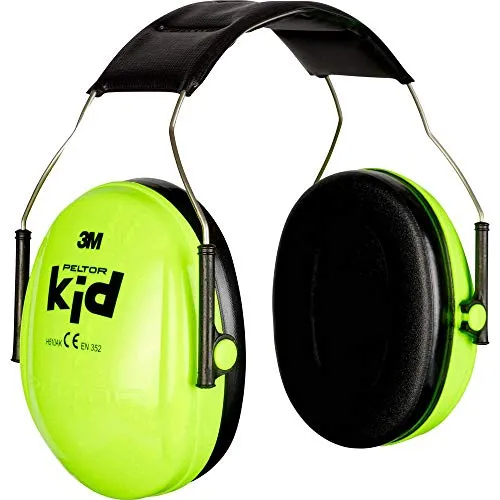 3M Peltor 3M Kid KIDV - Protezione per capsule 27 dB, 1 pezzo, colore: Verde fluo