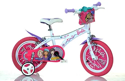 Dino- Bicicletta per Bambine Barbie 14", 614G-BA