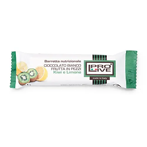 PROLIVE barretta energetica cioccolato kiwi limone 53gr proteine 31% CROCCANTE