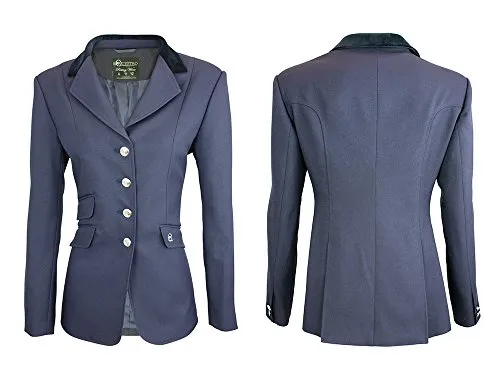 Umbria Equitazione EQUESTRO Giacca Concorso Donna Taglio anatomico Colletto in Velluto NAVYBLU 48