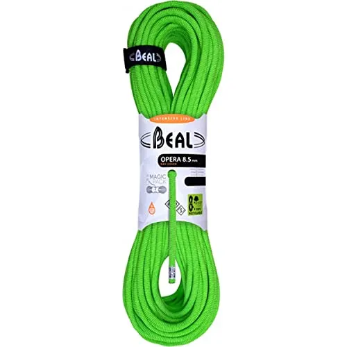 Beal, Opera - Corda da Arrampicata Mista, Unisex, BC085O, Verde, 80 m