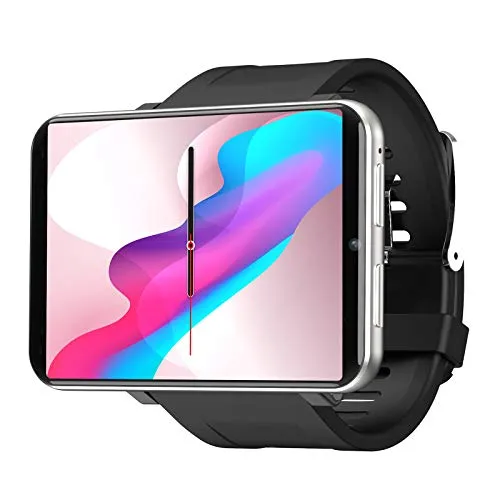 4G Smart Watch Orologio Sportivo GPS con Fotocamera da 5MP HD +2700mah Batteria Grande + 2.8"Display LCD Smartwatch WiFi Pedometro della Frequenza Orologio Telefonocon SIM Slot (Argento, 3+32GB)