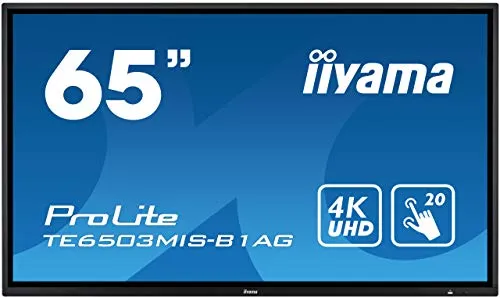 iiyama ProLite TE6503MIS-B1AG monitor touch screen 163,8 cm (64.5") 3840 x 2160 Pixel Nero Multi-touch Multi utente