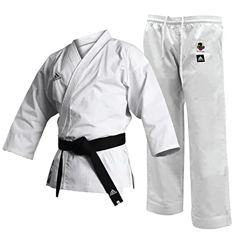 adidas WKF Club Karate Uniform 226,8 g Gi per studenti di arti marziali, bianco, 130 UK