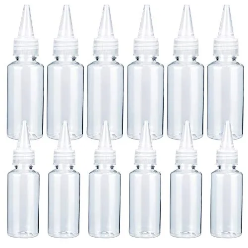 Irich 12 Pezzi bottiglia squeeze ,Spremere Bottiglie di Plastica Portatili contagocce per Ketchup Senape Aceto Salsa di Soia Olio Laboratorio (30ml 10,4cm e 60ml 12,3cm)