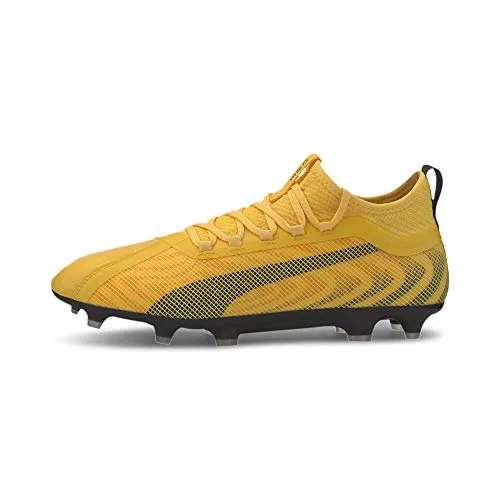 Puma One 20.2 FG/AG, Scarpe da Calcio Uomo, Giallo (Ultra Yellow Black/Orange Alert), 45 EU