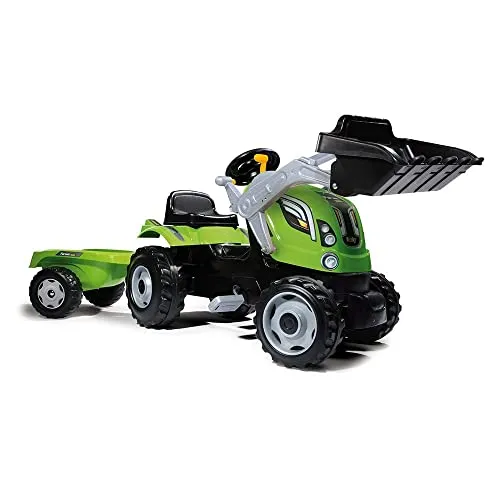 Simba Dickie-7600710109 Smoby Trattore Farmer XL-Loader, Colore Verde, Groß, 7600710109