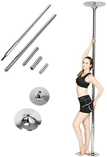 Femor Palo Pole Dance per Casa,Gym e Bar 45 mm Dancing Pole Altezza Regolabile puo’essere sia Statico sia Girevole Facile da Montare