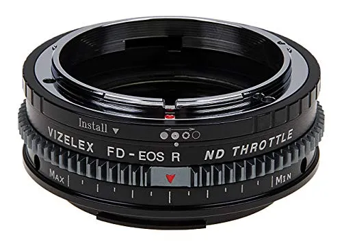 Fotodiox Pro Vizelex Cine ND - Adattatore di montaggio per obiettivi Canon FD e FL 35 mm SLR su fotocamere mirrorless Canon con filtro ND variabile integrato (da 1 a 8 stop)