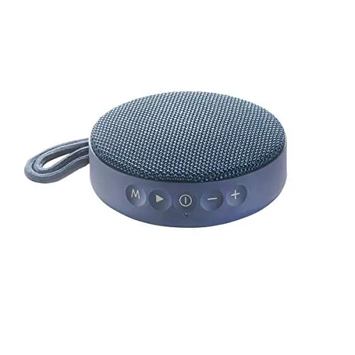 Vieta Pro Round Up - Altoparlante senza fili, Bluetooth, radio FM, lettore USB, ingresso micro SD, AUX, microfono integrato, colore: Blu