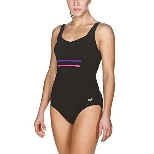 Arena – Body Lift Jolie Coppa C Costume da bagno, Donna, Bodylift Jolie C-Cup, black-Rose violet-Mirtilla, IT 44