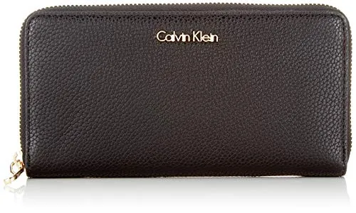 Calvin Klein Neat Large Ziparound - Portafogli Donna, Nero (Black), 2.5x11x20.5 cm (B x H T)