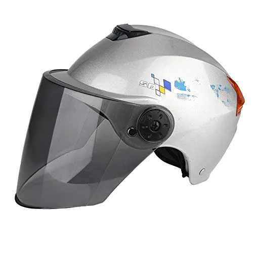 KOUYA Casco Moto modulari Ribaltabile con tettuccio Parasole per Uomo e Donna, Casco Protettivo Parasole da Viaggio per Esterno Fuoristrada,White