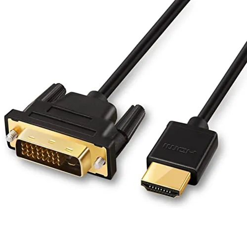 ANNNWZZD Cavo DVI to HDMI, Adattatore HDMI to DVI, Cavo Bidirezionale HDMI a DVI, da Maschio a Maschio(1M)