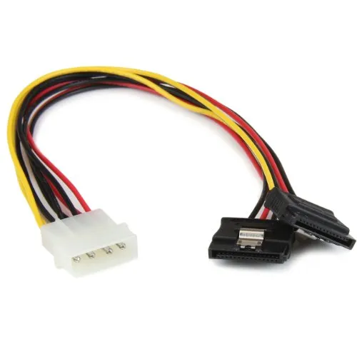 Startech.Com Adatattore Splitter Cavo di Alimentazione Y Lp4 a 2 Sata Latching da 30 Cm, 4 Pin a Dual Sata