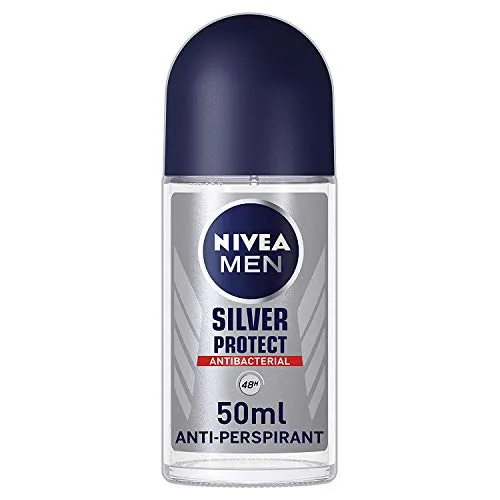 Nivea Uomo Argento Proteggere Anti-Traspirante Deodorante Roll-On (50ml) (Confezione da 6)