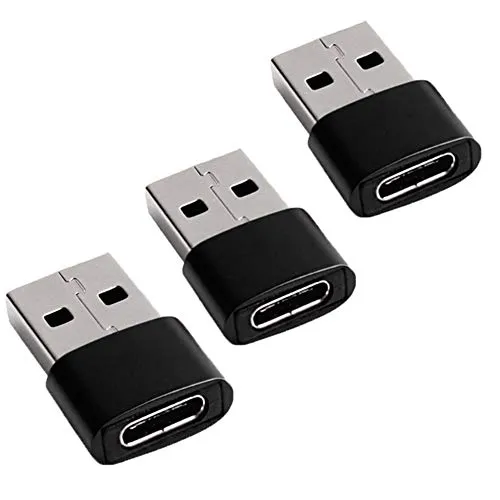 Adattatore USB 3.1 C femmina a USB maschio (3 pezzi),Adattatore Cavo Caricatore Tipo C a USB A,Compatibile con computer portatili, power bank, caricabatterie