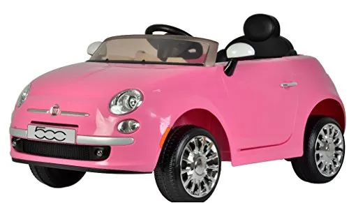 auto elettrica per Bambini Fiat 500 Rosa