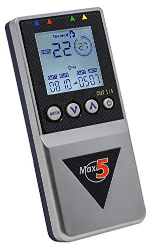 elettrostimolatore muscolare Tesmed Max5-4 canali -batteria ricaricabile- tonificazione, rassodamento, drenaggio, modellamento, addominali, cellulite