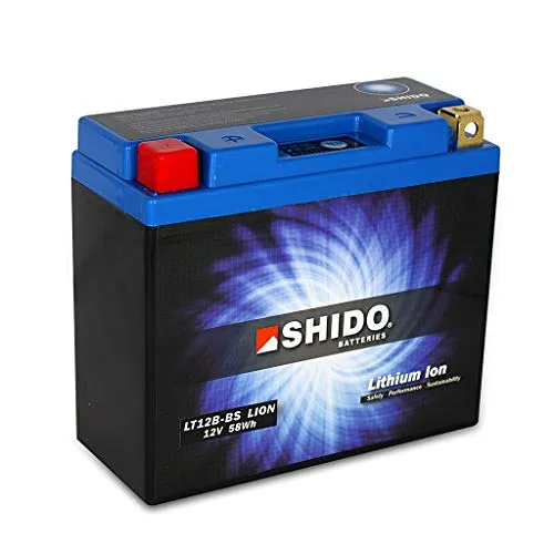 Batteria 12 V 4,8 AH (10 AH) YT12B-BS agli ioni di litio Shido 51291 America 865 986MK2 08 – 16