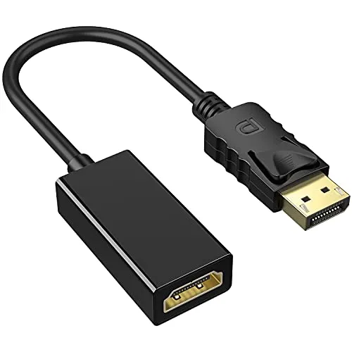 ABLEWE Cavo Displayport a HDMI 1080p,Adattatore DP a HDMi Cable DP Maschio su HDMI Femmina con Audio per PC,HDTV, Monitor, Proiettori, Portatili e Altri (1 Pack)