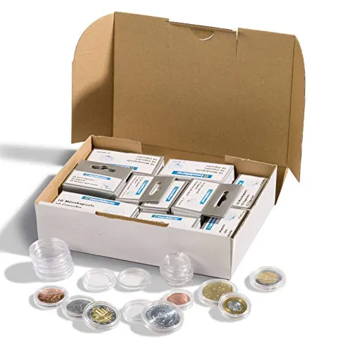 Leuchtturm 323405 coin capsules assortment for Euro-coins 16.5 until 33 mm, 100 per pack