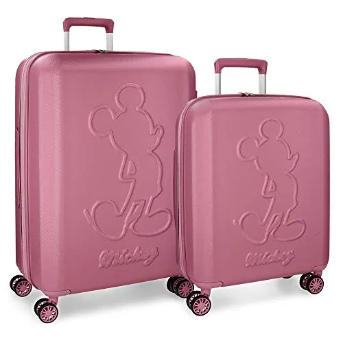 Set valigie rigide 55-68cm Mickey Premium Rosa