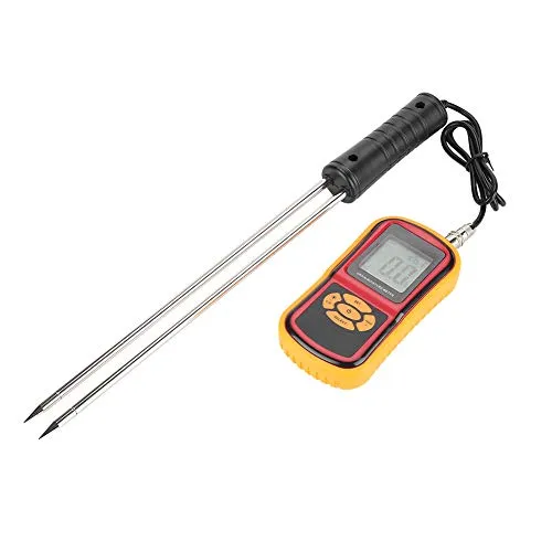 Misuratore di umidità, misuratore di temperatura a umidità LCD portatile digitale GM640 per chicco di riso e mais, può passare tra gradi Celsius e gradi Fahrenheit