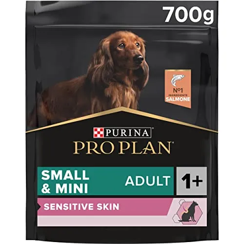 Purina Pro Plan Sensitive Skin Small e Mini Adult Crocchette Cani, 8 Confezioni da 700 gr