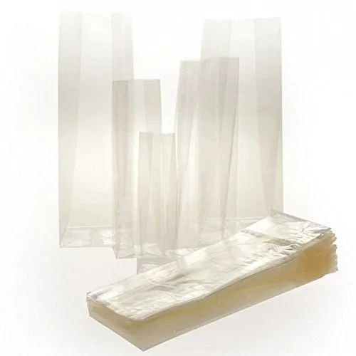PNP 100 buste trasparenti crystal 8x24+4cm c/fondo quadro