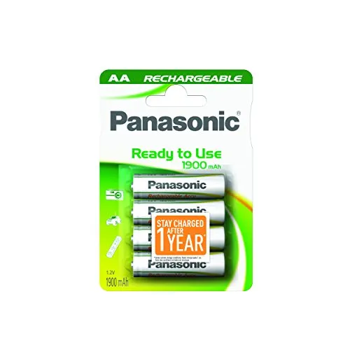 Panasonic P6E/4BC - Batterie ricaricabili EVOLTA mignon AA, 1,2 V, 1900/2050 mAh, confezione da 4