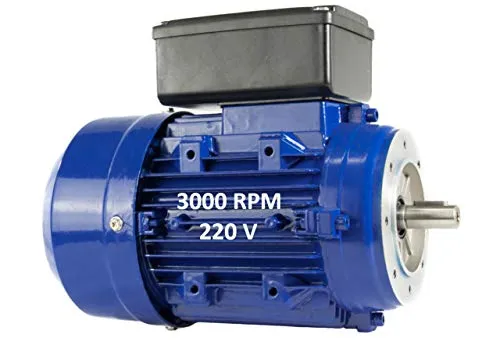 Alren - Motore elettrico monofase 0,55 kW, 0,75 CV, 220 V 3000 rpm, ancoraggio tramite flangia B14 (105 mm), grandezza 71, albero motore 14 mm