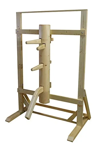 Wing Chun Wooden Dummy With Frame And Legs Natural Color