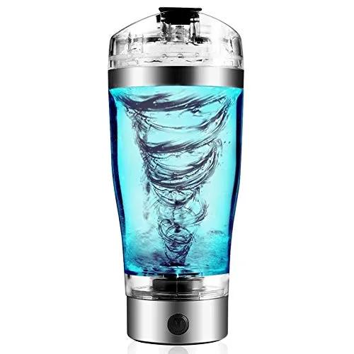 YZCX 600ml USB Ricaricabile Proteine Shaker Bottiglia Creativo Portatile Mixer Elettrico Bottiglia Blender Bottiglia Mixer Cup, Automatico Vortex, BPA- Free, Staccabile per Succhi, Cocktail, Caffè, Tè