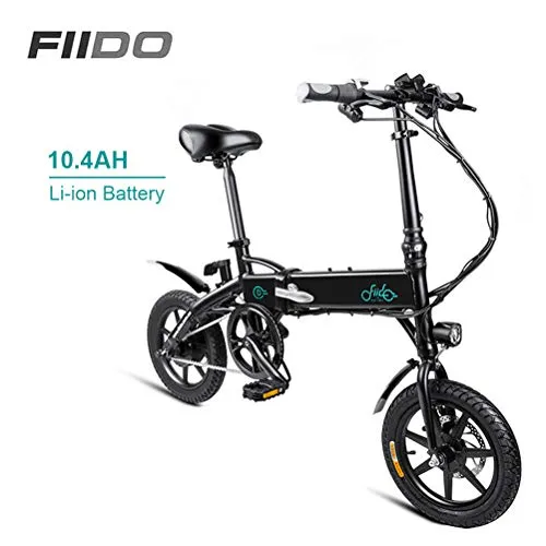 FIIDO D1 Bici Elettrica Pieghevole Bici Elettrica E-Bike 250W 36 V con Schermo LCD da 14 Pollici per Pneumatici Pendolari