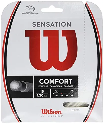 Wilson WRZ941200 Corda da Tennis Sensation Control, 12.2 m, Unisex, Natural, 1.30 mm