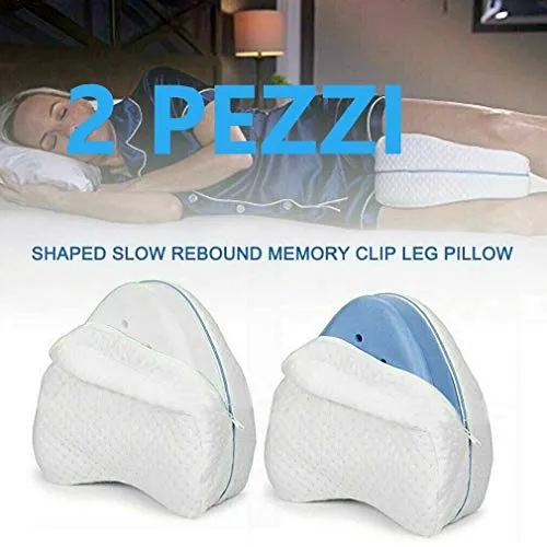 HT 2X Leg Pillow Cuscino per Dormire Gambe Schiena Memory Foam Supporto Ortopedico