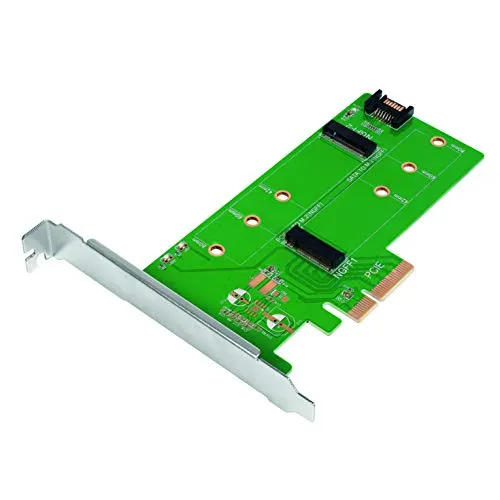LOGILINK PC0083 - Dual M.2 (NGFF) PCIe SATA SSD a SATA (SATA III 6 Gbps) e Adattatore PCIe 3.0 x4