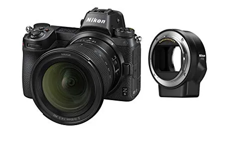 Nikon Z6 + Nikkor Z 14-30 F/4 S + Ftz Adapter Mirrorless Full Frame, Cmos Fx 24.5Mp, Vr Integrato+E-Vr, Mirino OLED Quad VGA, Video 4K, Wifi, Bt, LCD Touch Basculante, Nero