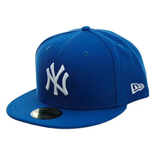New Era 59Fifty - Cappello aderente da uomo, modello New York Yankees, colore: Blu reale Blu Royal 62