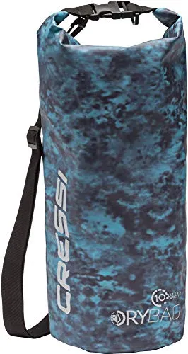 Cressi Dry Bag, Sacca/Zaino Impermeabile per attività Sportive Unisex Adulto, Blu Mimetico/Standard, 10 L