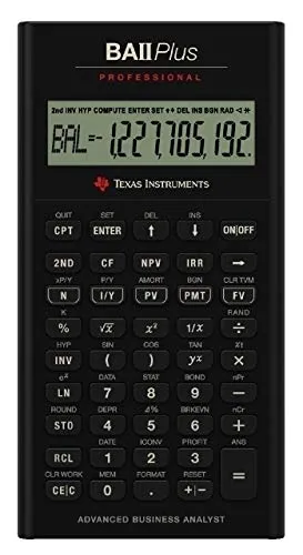 Texas Instruments BA II Plus Professional avanzata calcolatrice finanziaria